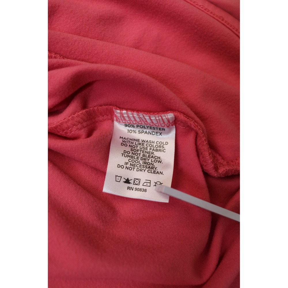 SPORTTEK Quarter Zip Pullover Jacket Women Large Pink Thumb Hole Activewear Top - Picture 9 of 13